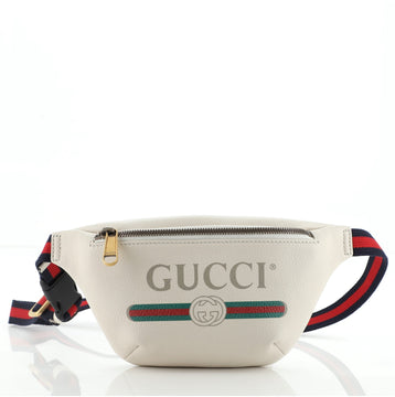 Gucci Logo Belt Bag Printed Leather Small