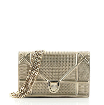 Christian Dior Diorama Wallet on Chain Cannage Embossed Calfskin