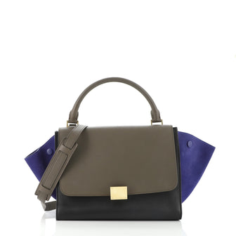 Celine Tricolor Trapeze Bag Leather Small
