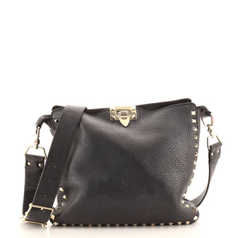Valentino Rockstud Flip Lock Messenger Bag Leather Small