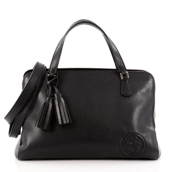 Gucci Convertible Label Tote Leather Medium