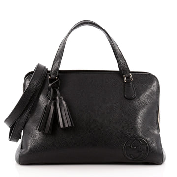 Gucci Convertible Label Tote Leather Medium
