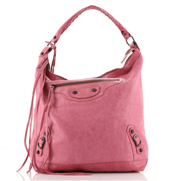 Balenciaga Classic Studs Day Hobo Leather
