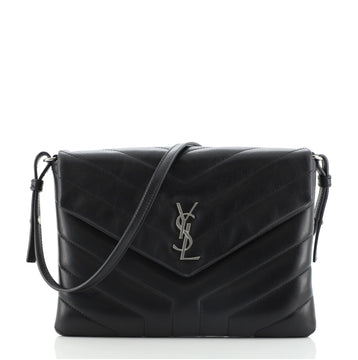 Saint Laurent LouLou Tablet Holder Flap Bag Matelasse Chevron Leather