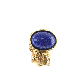 Saint Laurent Arty Ring Metal and Cabochon