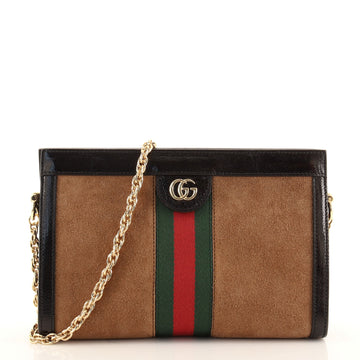 Gucci Ophidia Chain Shoulder Bag Suede Small