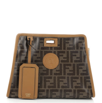 Fendi Peekaboo Defender Zucca Coated Canvas Small