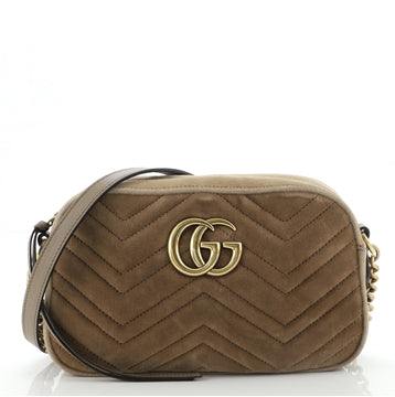 Gucci GG Marmont Shoulder Bag Matelasse Velvet Small
