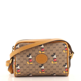 Gucci Disney Mickey Mouse Shoulder Bag Printed Mini GG Coated Canvas Mini