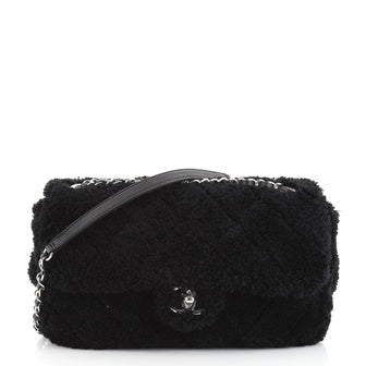 Chanel CC Chain Flap Bag Quilted Terry Cloth Medium