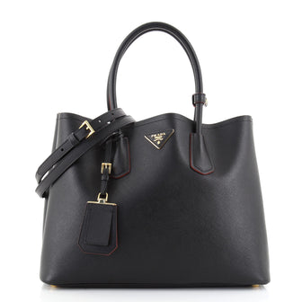 Prada Cuir Double Tote Saffiano Leather Large