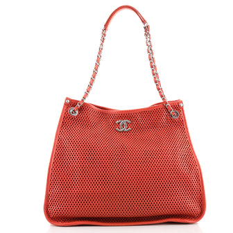 Chanel Up In The Air Tote Perforated Leather