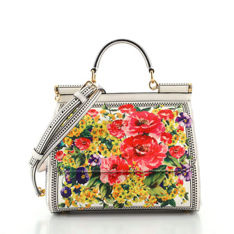 Dolce & Gabbana Miss Sicily Bag Printed Leather Medium