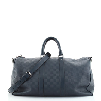 Louis Vuitton Keepall Bandouliere Bag Damier Infini Leather 45