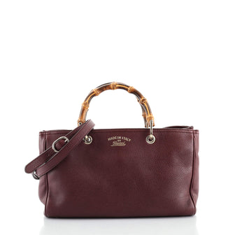 Gucci Bamboo Shopper Boston Bag Leather Medium