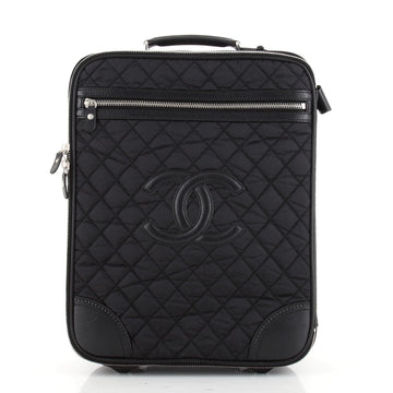 Chanel Vintage CC Rolling Trolley Quilted Nylon Medium