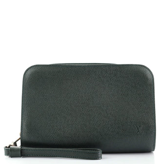 Louis Vuitton Pochette Baikal Clutch Taiga Leather