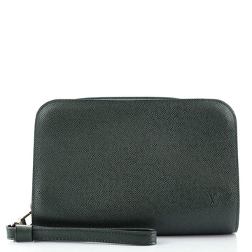 Louis Vuitton Pochette Baikal Clutch Taiga Leather