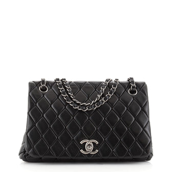 Chanel New Bubble Flap Bag Quilted Lambskin Small