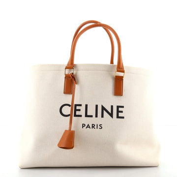 Celine Horizontal Cabas Tote Canvas with Leather