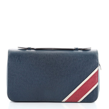 Louis Vuitton Stripe Zippy Wallet Taiga Leather XL