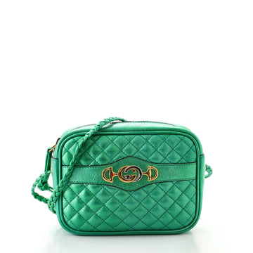 Gucci Trapuntata Camera Bag Quilted Laminated Leather Mini