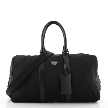 Prada Convertible Weekend Duffle Bag Tessuto with Leather Large