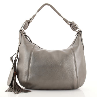Gucci Techno Horsebit Hobo Leather Medium