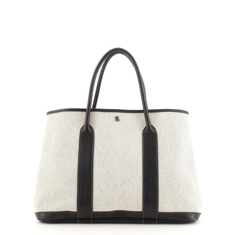 Hermes Garden Party Tote Toile and Leather 36