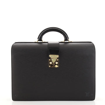 Louis Vuitton Serviette Fermoir Handbag Epi Leather