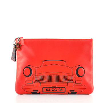 Chanel Cuba La Habana O Case Clutch Printed Embossed Lambskin Medium