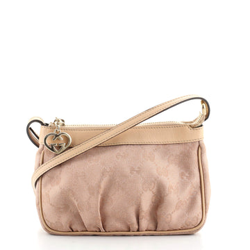 Gucci Lovely Hearts Interlocking G Crossbody Bag GG Canvas Small