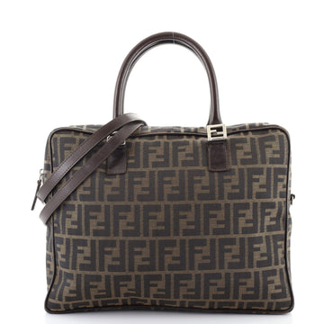 Fendi Vintage Convertible Briefcase Zucca Canvas Medium