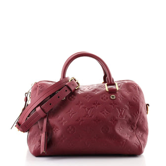 Louis Vuitton Speedy Bandouliere Bag Monogram Empreinte Leather 25