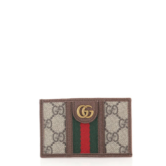 Gucci Ophidia Card Holder with Slit Pocket GG Coated Canvas