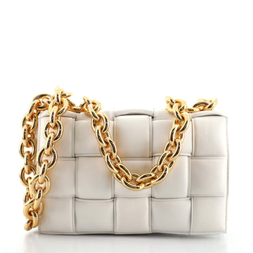 Bottega Veneta Cassette Chain Crossbody Bag Padded Maxi Intrecciato Leather