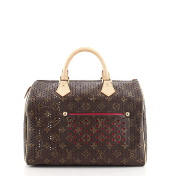 Louis Vuitton Speedy Handbag Perforated Monogram Canvas 30