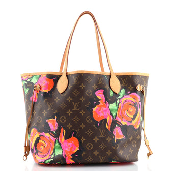 Louis Vuitton Neverfull Tote Limited Edition Monogram Roses MM