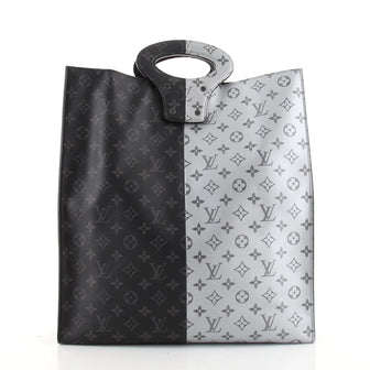 Louis Vuitton North South Tote Monogram Eclipse Split Canvas