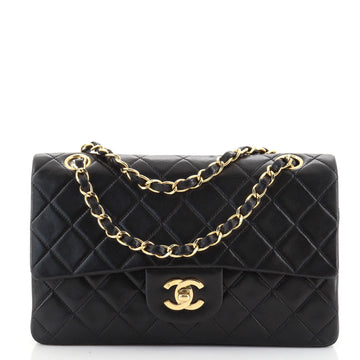 Chanel Vintage Classic Double Flap Bag Quilted Lambskin Small