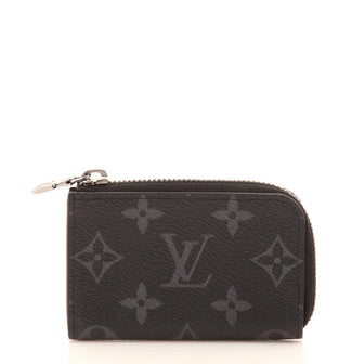 Louis Vuitton Zip Coin Purse Monogram Eclipse Canvas