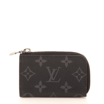 Louis Vuitton Zip Coin Purse Monogram Eclipse Canvas