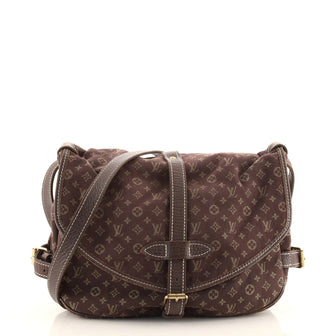 Louis Vuitton Saumur Handbag Monogram Idylle MM