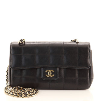 Chanel Chocolate Bar Flap Bag Quilted Lambskin Mini