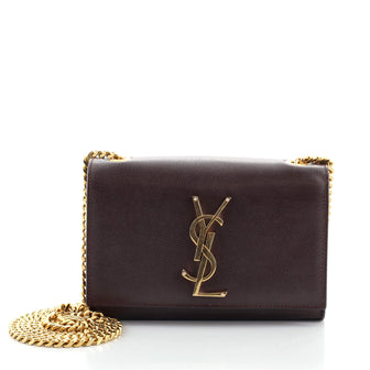 Saint Laurent Classic Monogram Crossbody Bag Grainy Leather Small