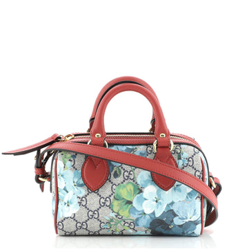 Gucci Convertible Boston Bag Blooms Print GG Coated Canvas Nano