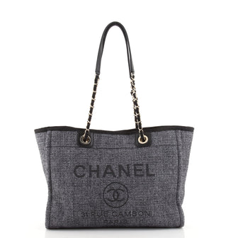 Chanel Deauville Tote Raffia with Glitter Detail Small