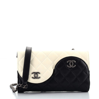 Chanel Yin Yang Double CC Flap Bag Quilted Lambskin Small