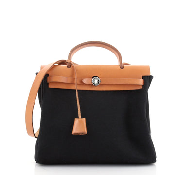 Hermes Herbag Toile and Leather PM