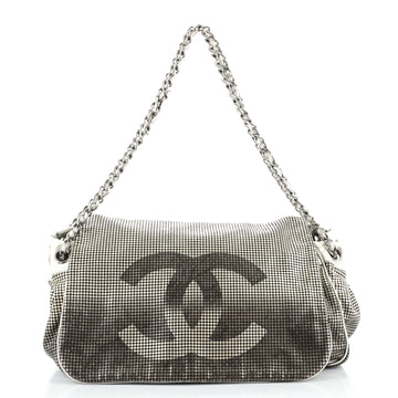 Chanel Hollywood Accordion Flap Bag Perforated Leather Medium